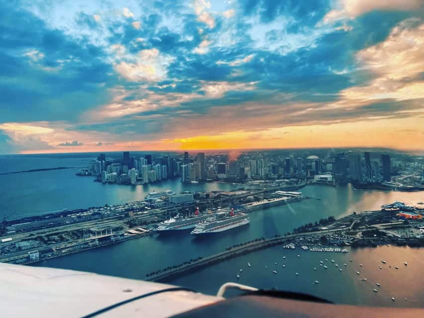 Escala de crucero en miami tour privado en avion